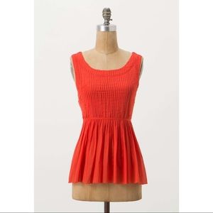 Anthropologie Orange Blouse - Vanessa Virginia Sz4